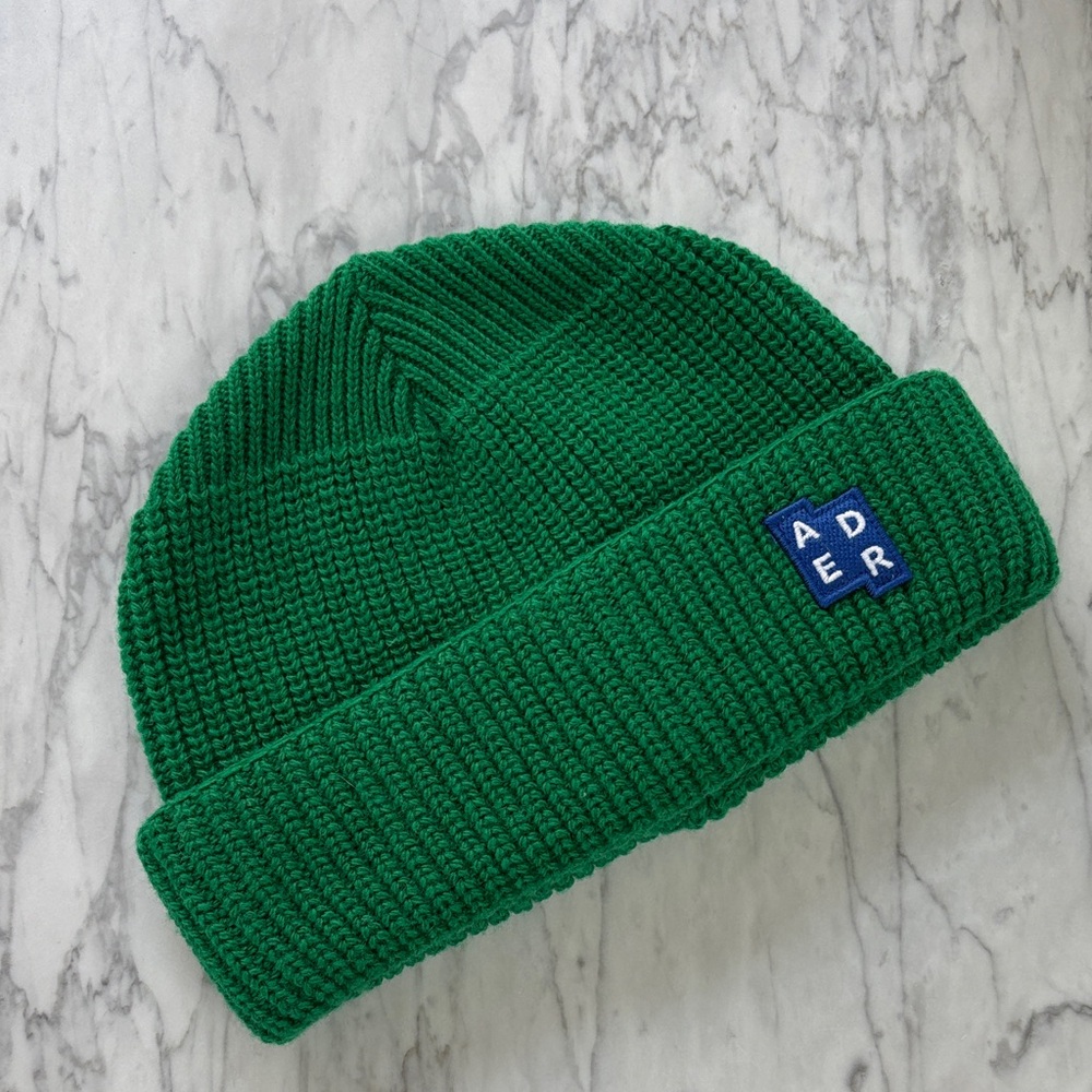 Ader Error Green Logo Beanie
